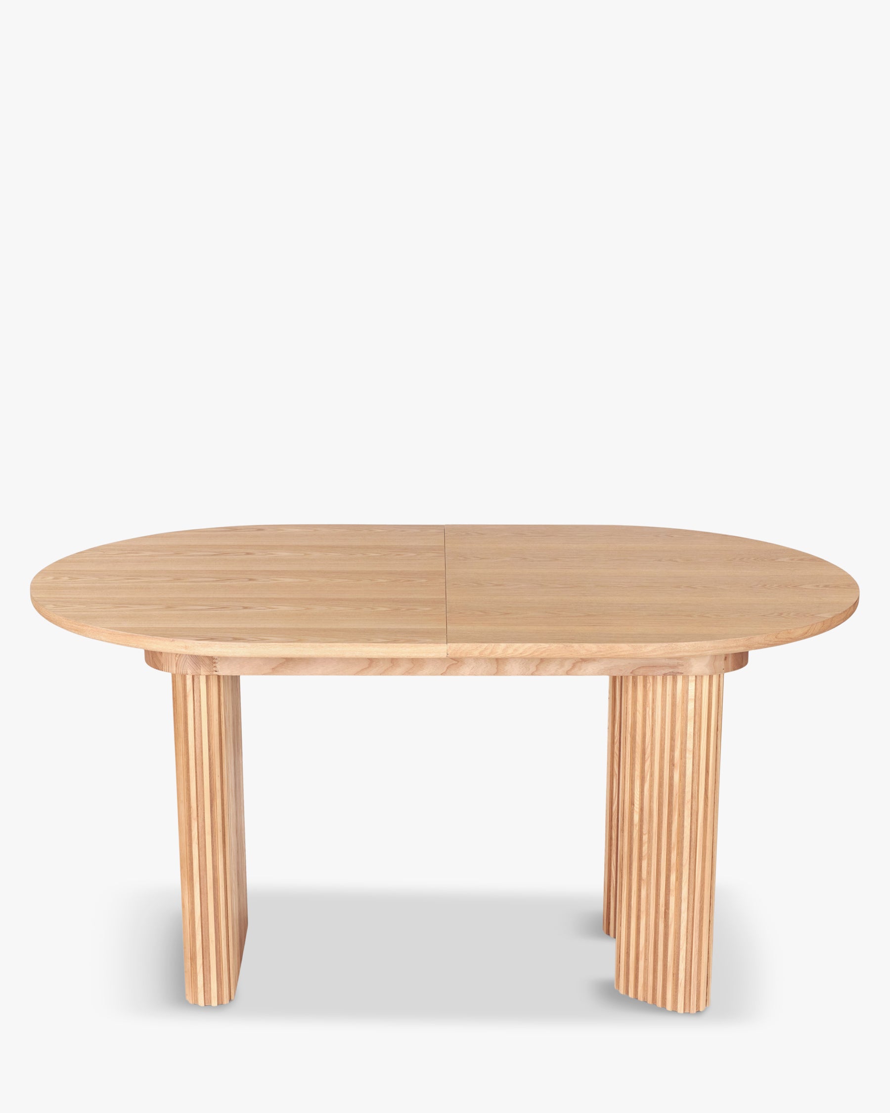 Extendable dining table - Natural ash wood with grain - NV GALLERY