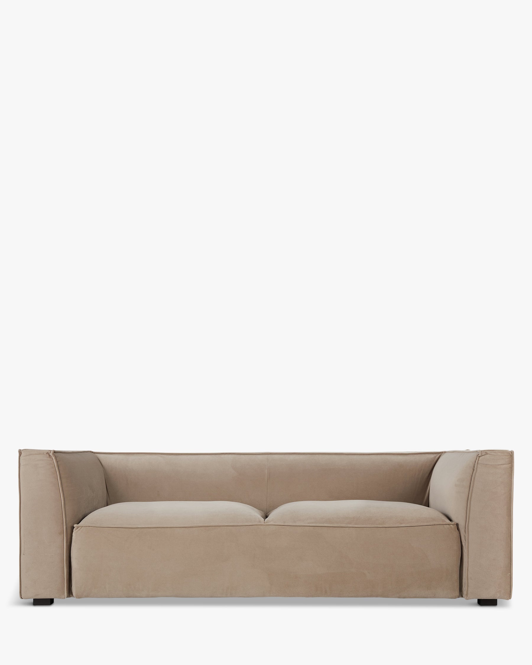 seater sofa Velvet taupe lafayette Black wood AUSTER NV GALLERY