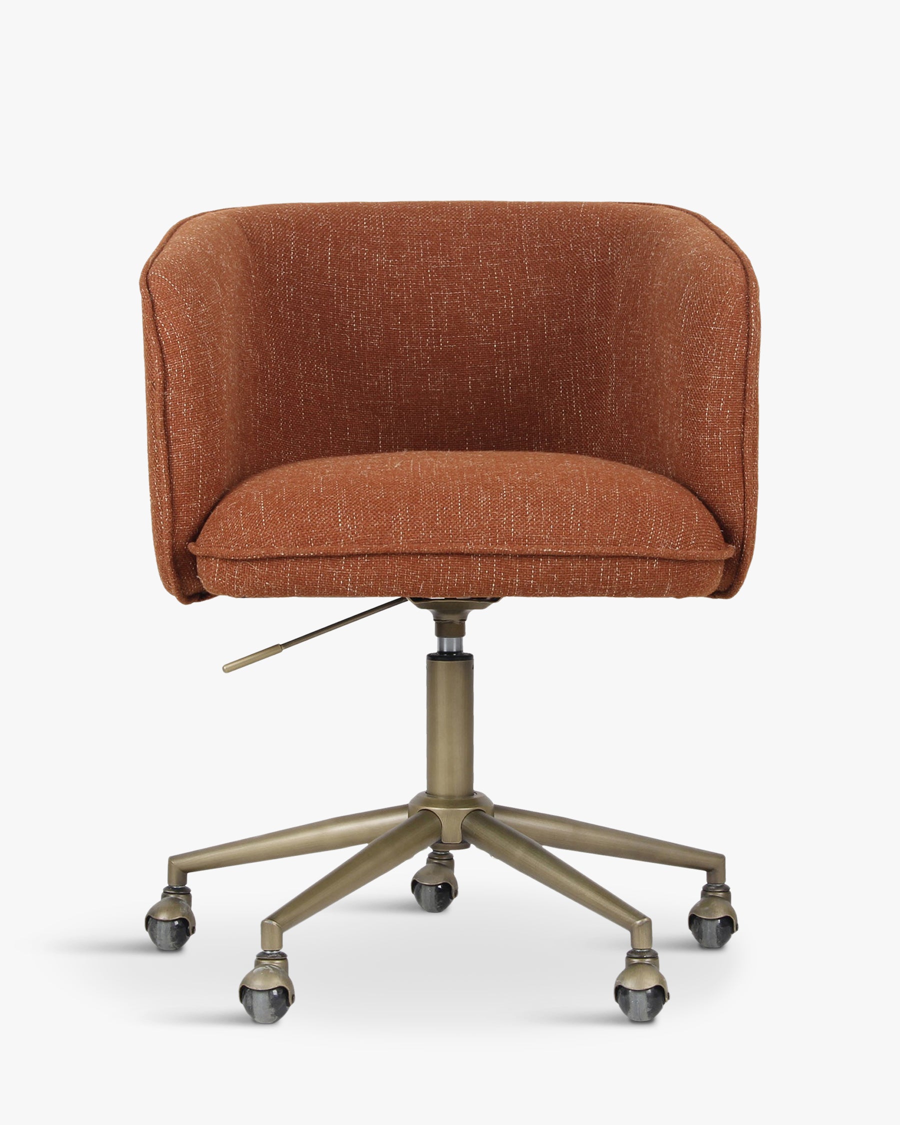 Rotating office chair, Brick red brass metal NV GALLERY CHUCK