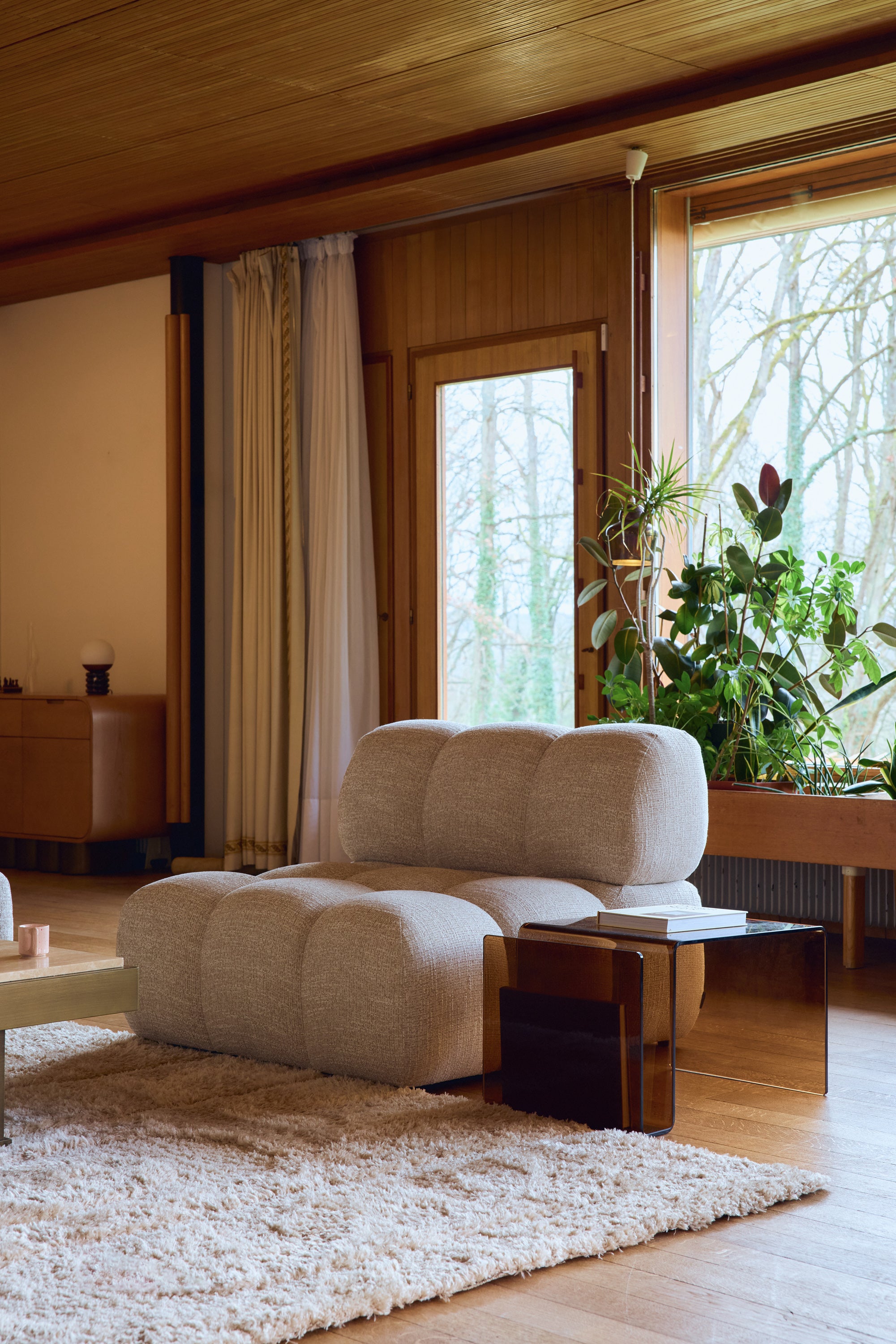 fauteuil waffle beige chenillé nv gallery meubles design contemporain