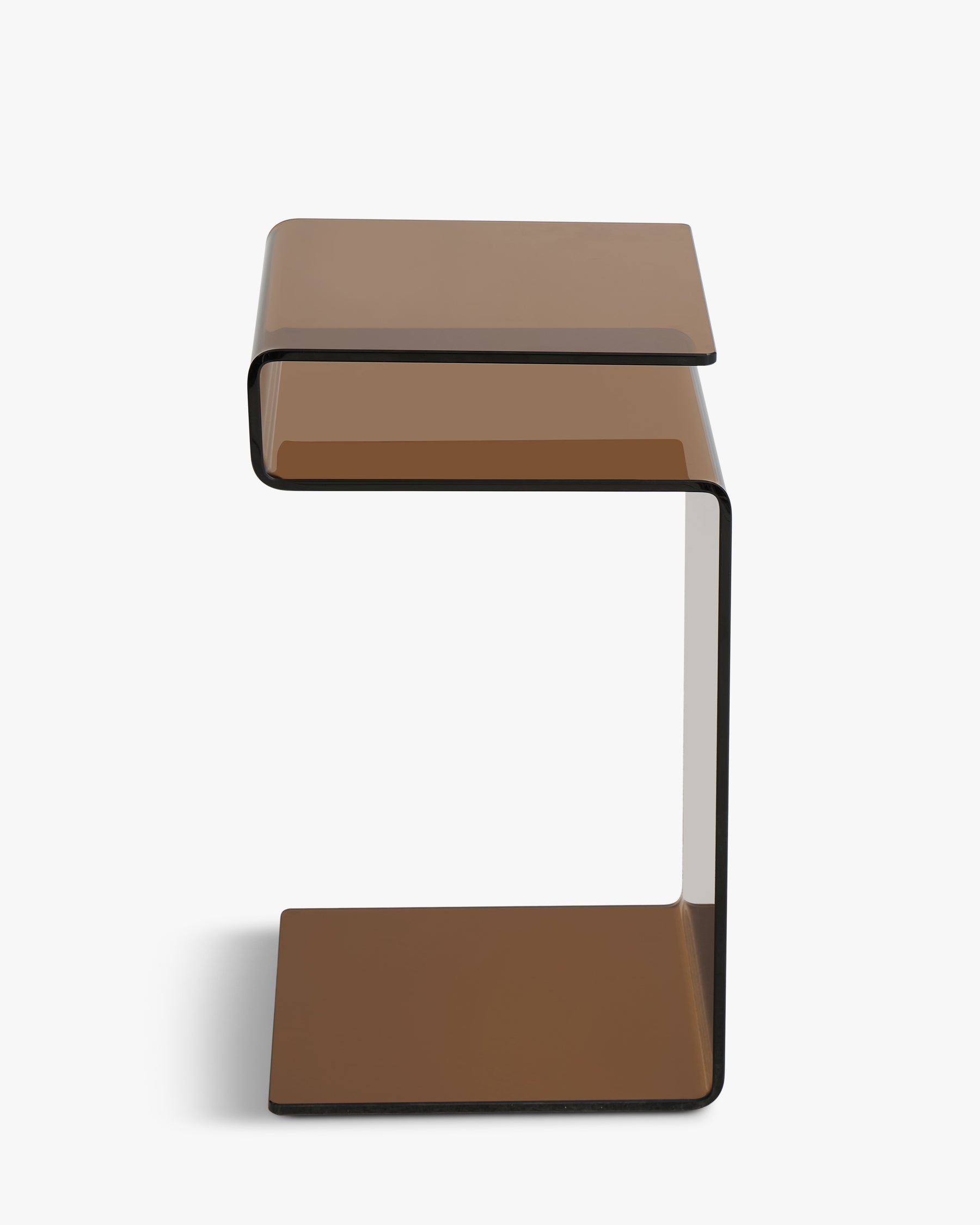 Side table, Amber tempered glass - NV GALLERY - CHELSEA – NV Gallery
