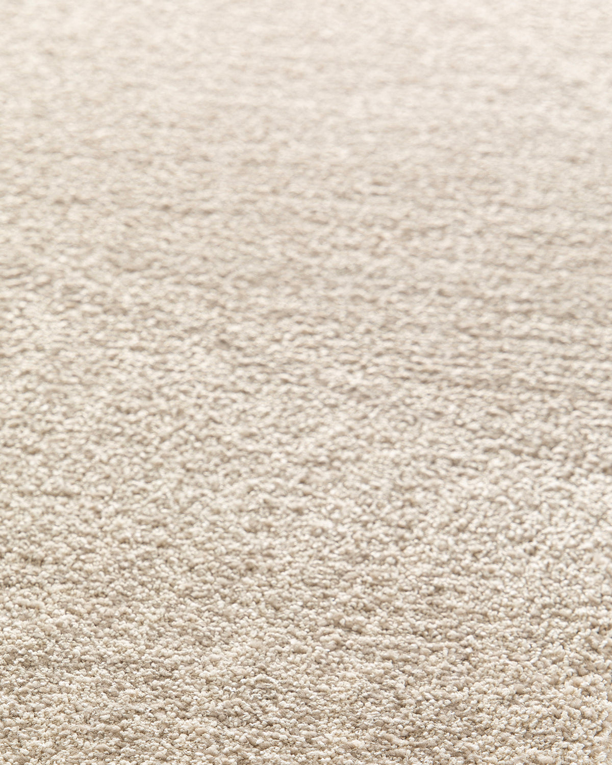 gros plan sur le motif en relief ton sur ton du velours beige d'un tapis de salon Folio