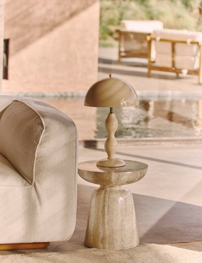 Tischlampe - Beige glossy - NV GALLERY