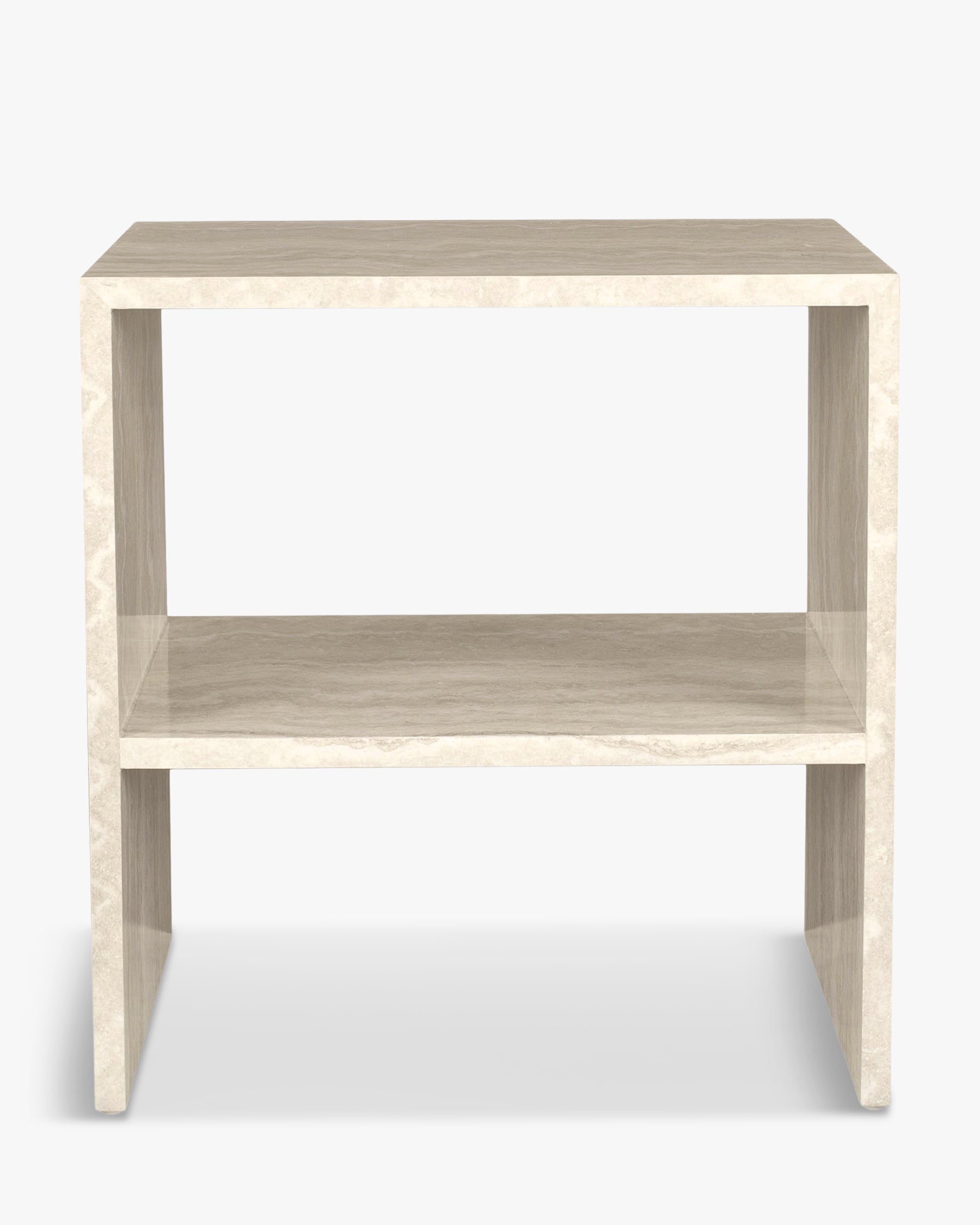 Bedside table - Beige travertine effect - NV GALLERY - NAPOLI – NV
