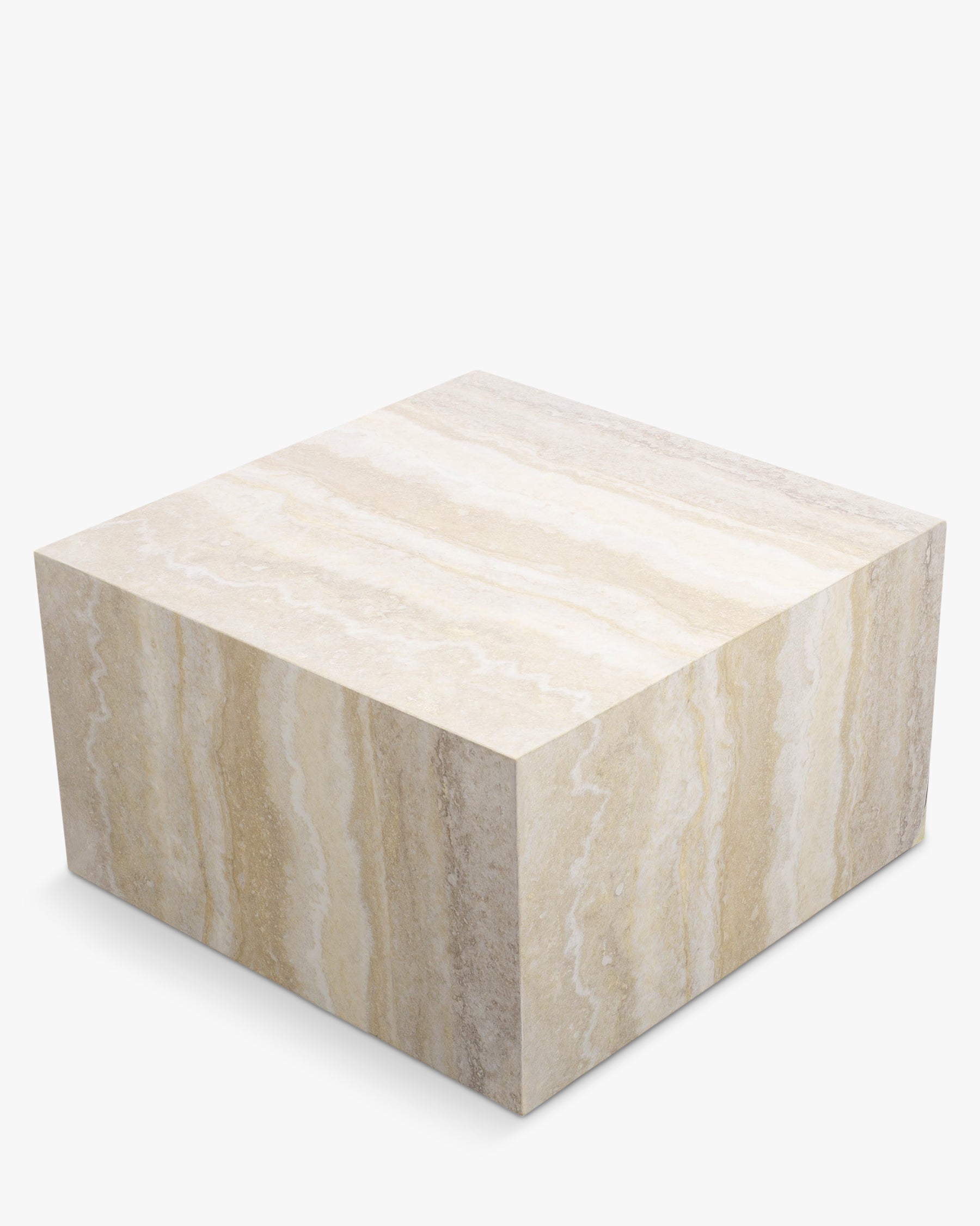 ACTUS TRAVERTINE QUARTER CIRCLE BLOCK Side table - Beige