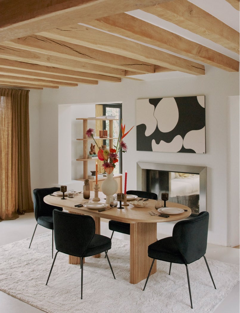 Set van 2 BERTILLE mosterdfluwelen stoelen - Moderne stijl met Set van 2 BERTILLE mosterdfluwelen stoelen - Moderne stijl met