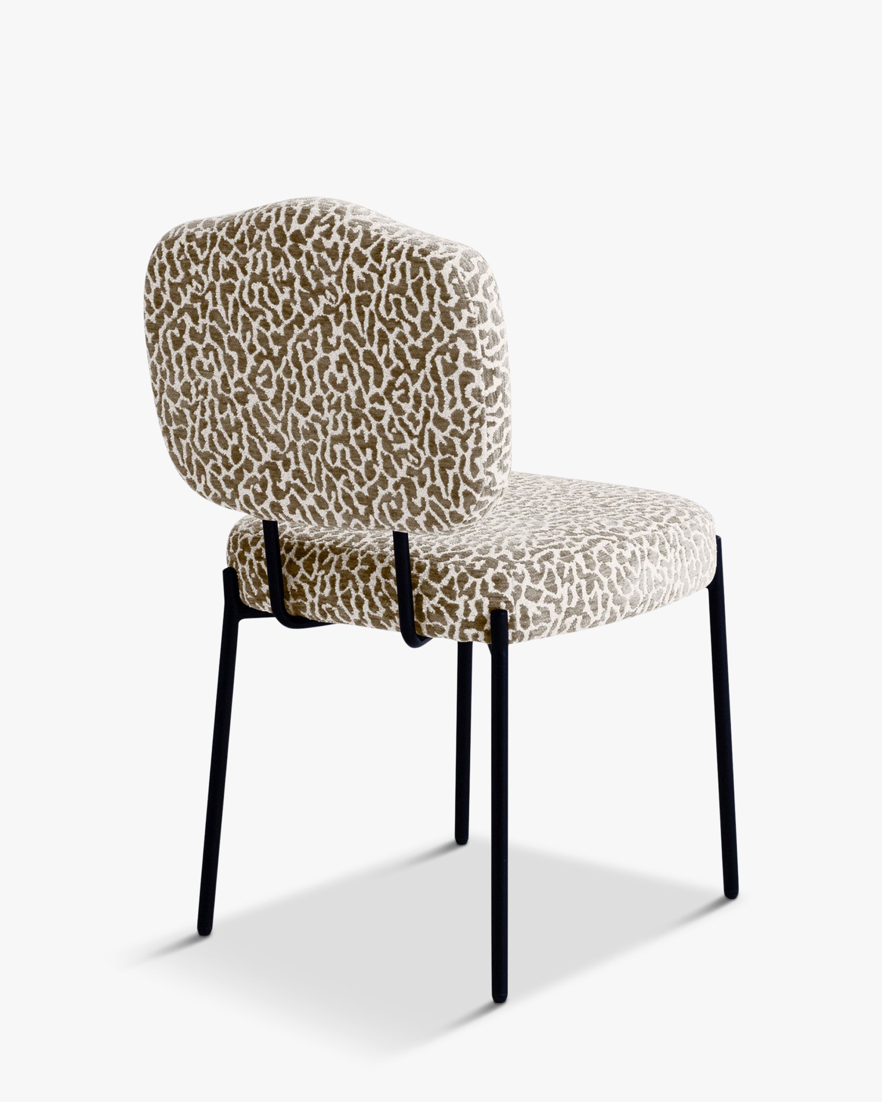 Silla, Marrón leopardo & metal negro - NV GALLERY - MOGAN – NV Gallery