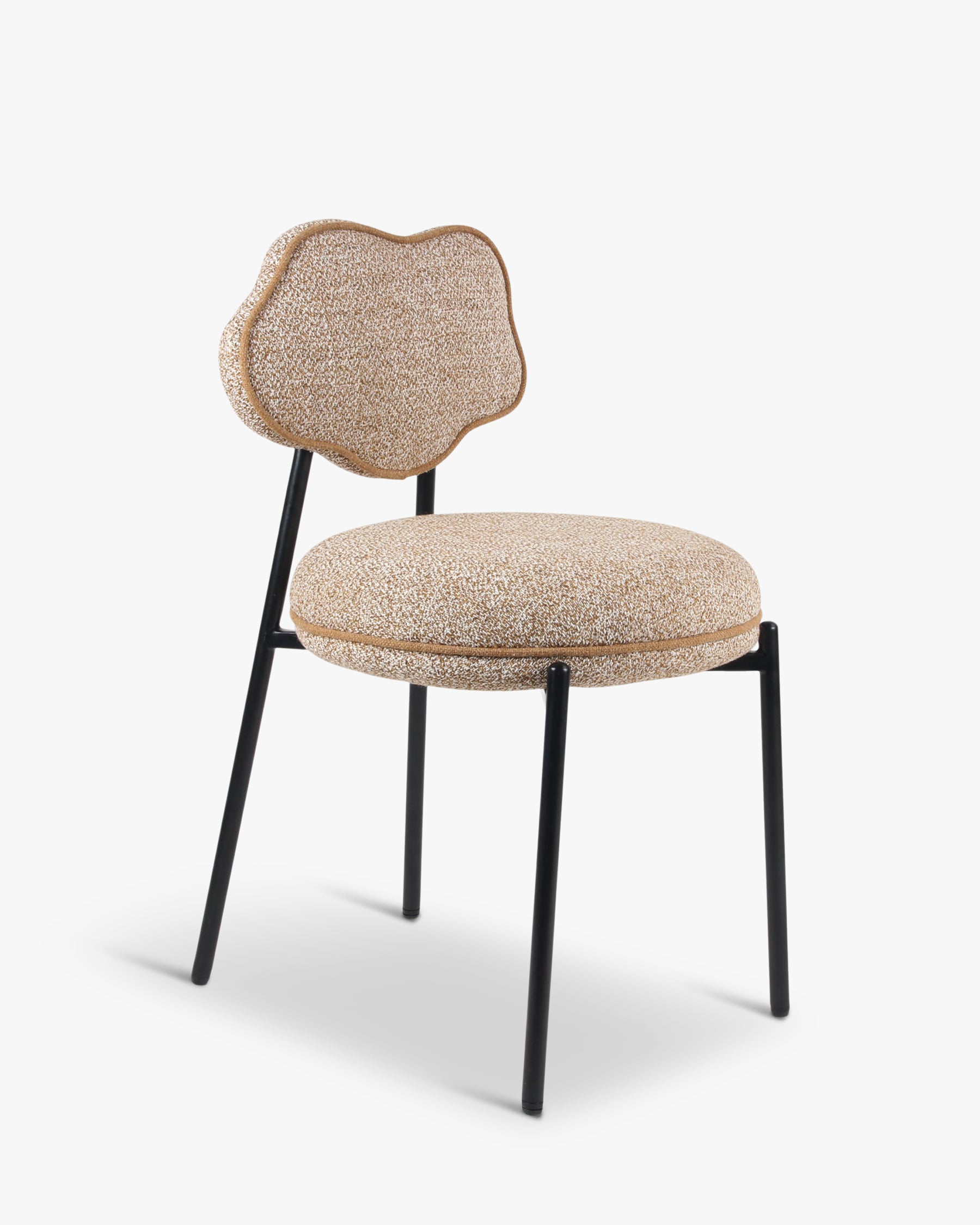 Chaise, Jaune moucheté & métal noir - NV GALLERY - ARTY