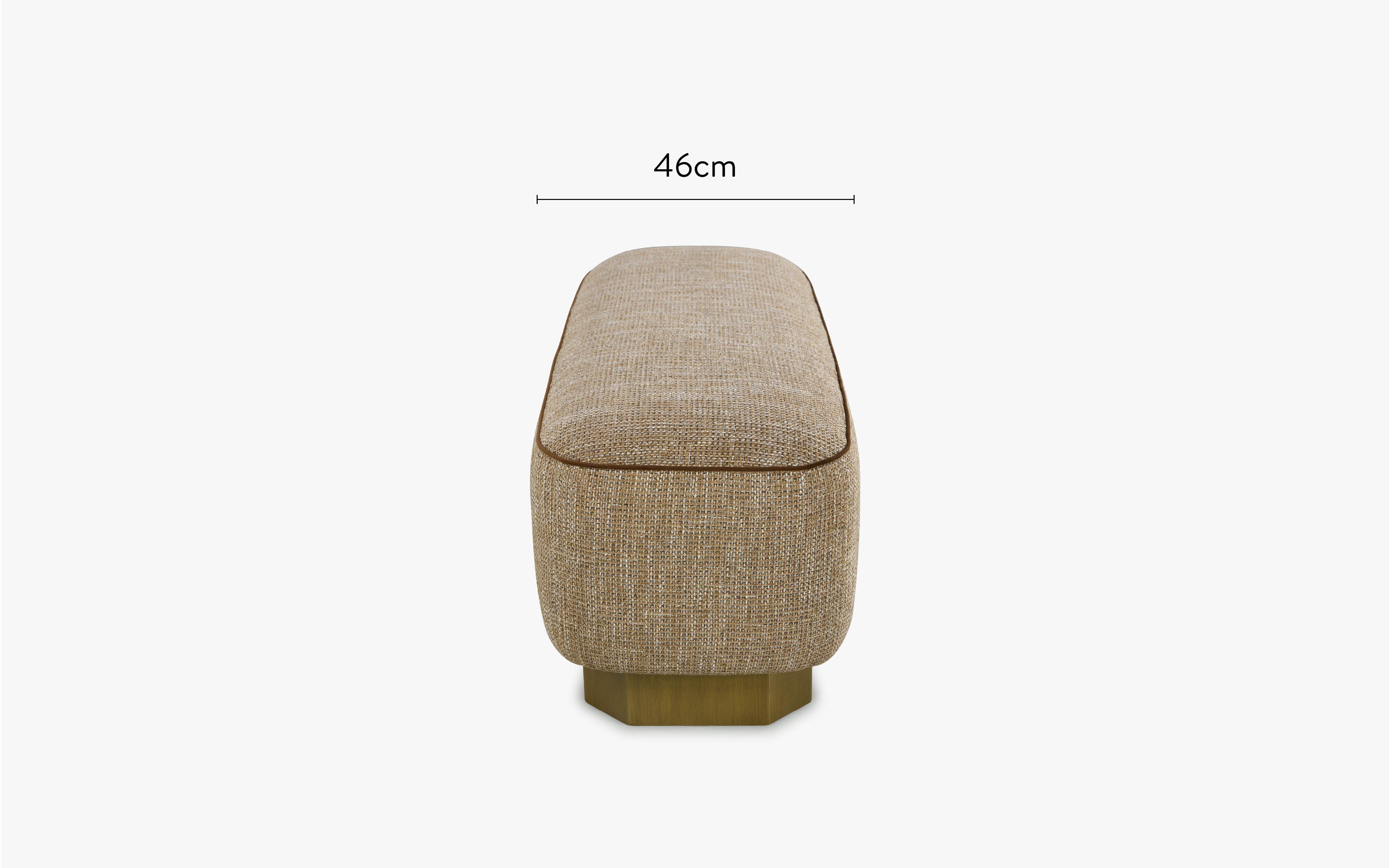 dimensions banc alyss tweed taupe sésame - côté - NV Gallery