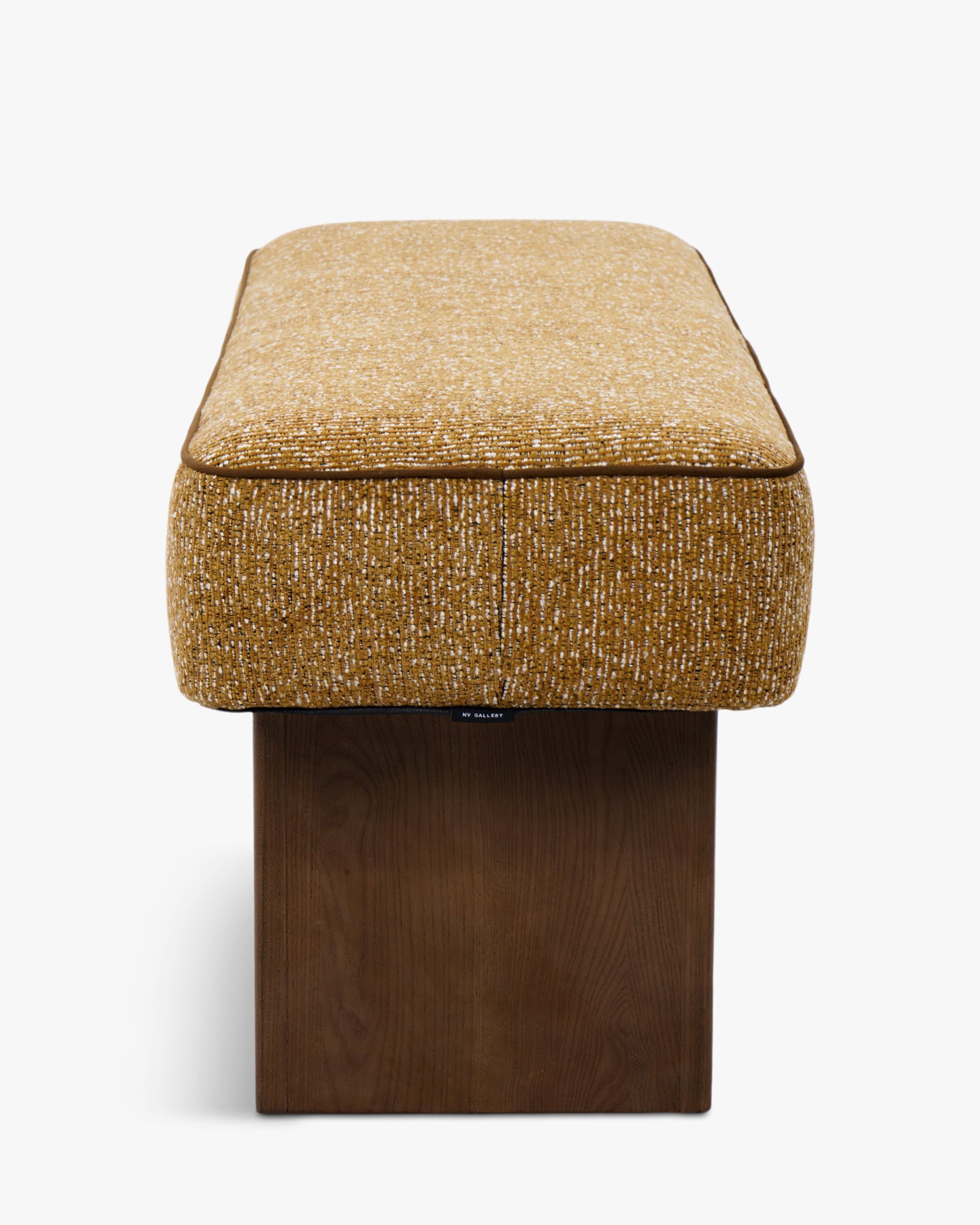 Banc Ambery - tweed ligné marron doré beige - vue de dos