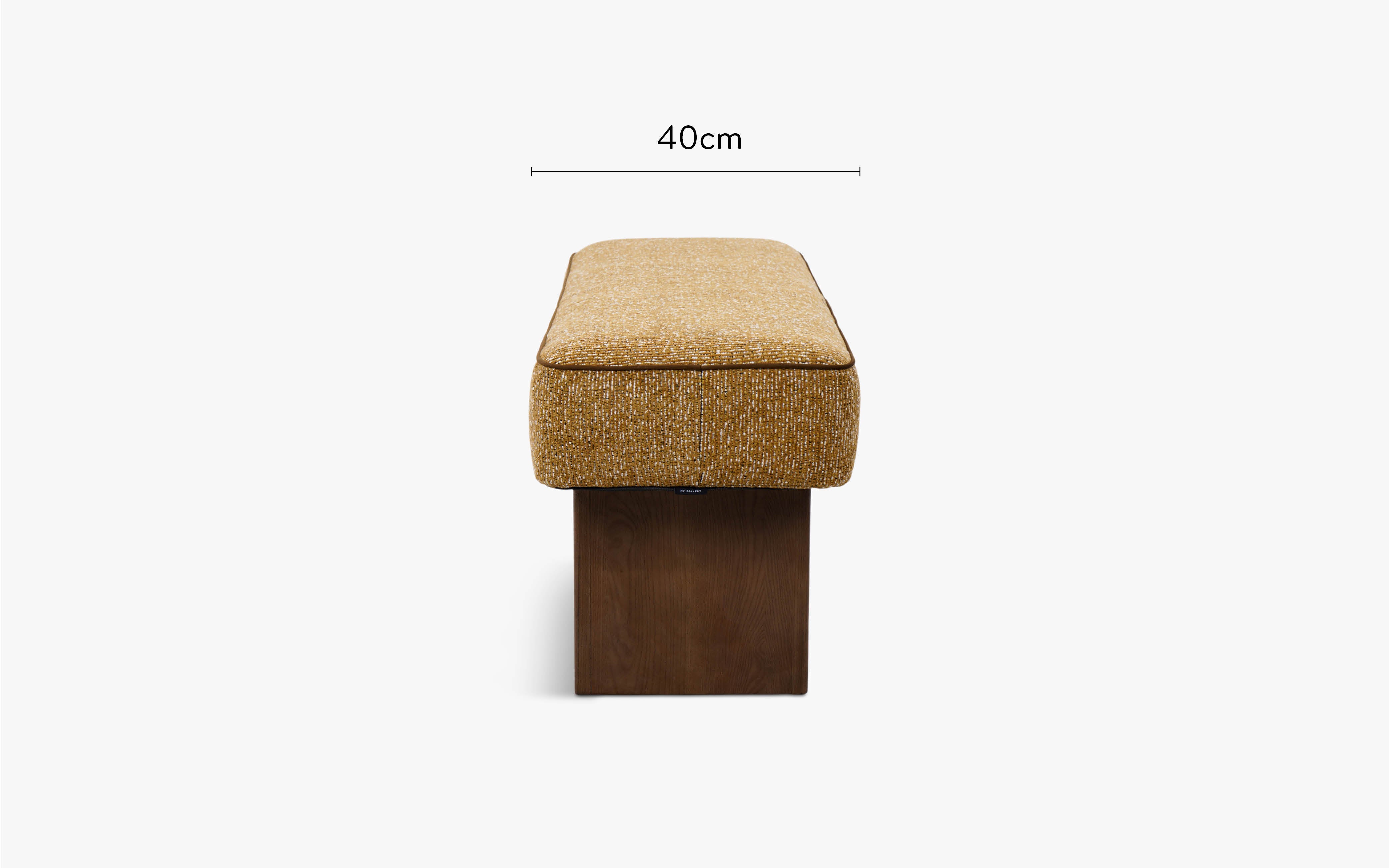 dimensions côté banc ambery Tweed ligné marron doré beige