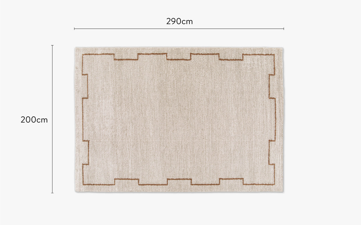 dimensions tapis design crest ecru grand