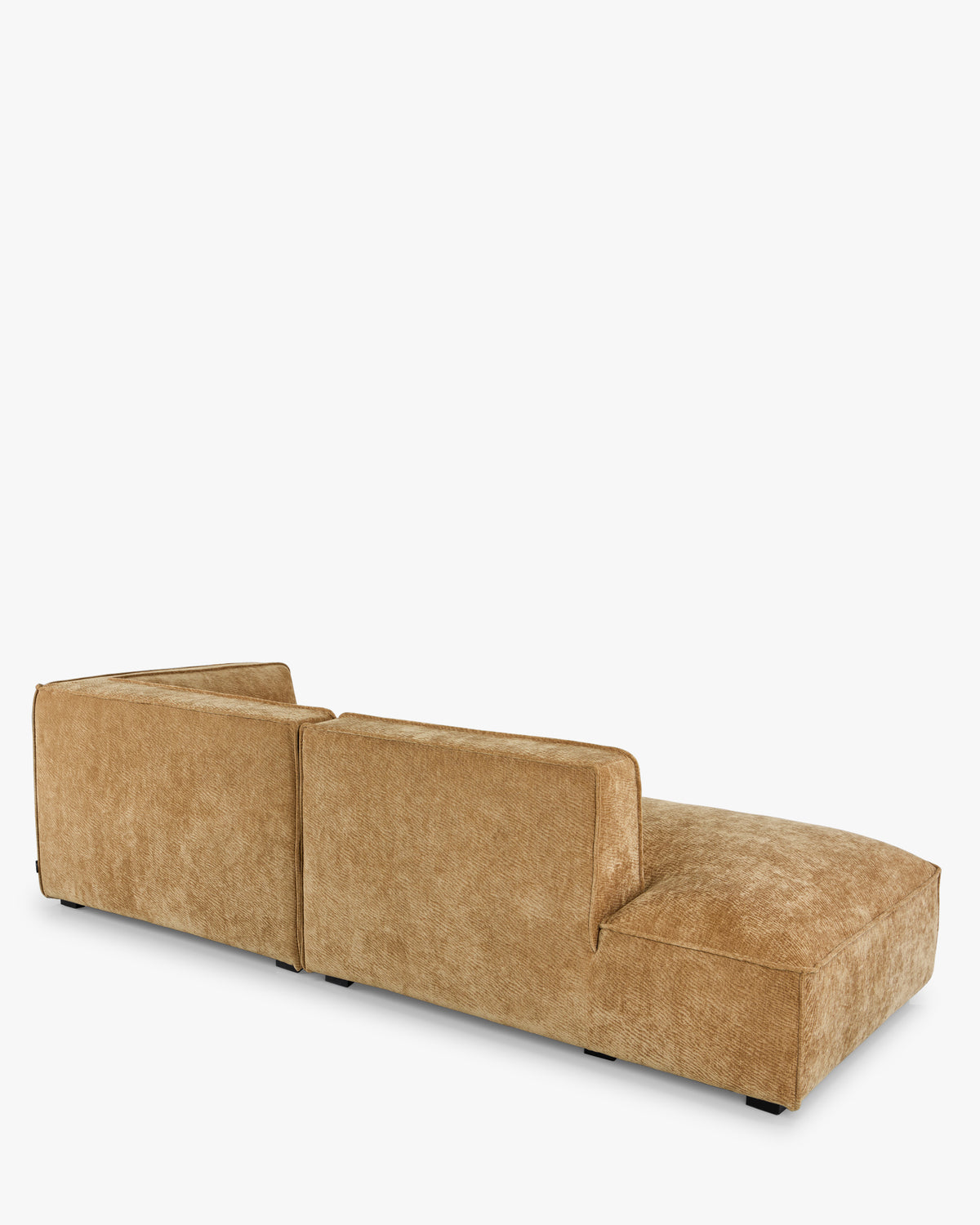 Canapé d'angle droit Auster - camel crêpé - vue de dos