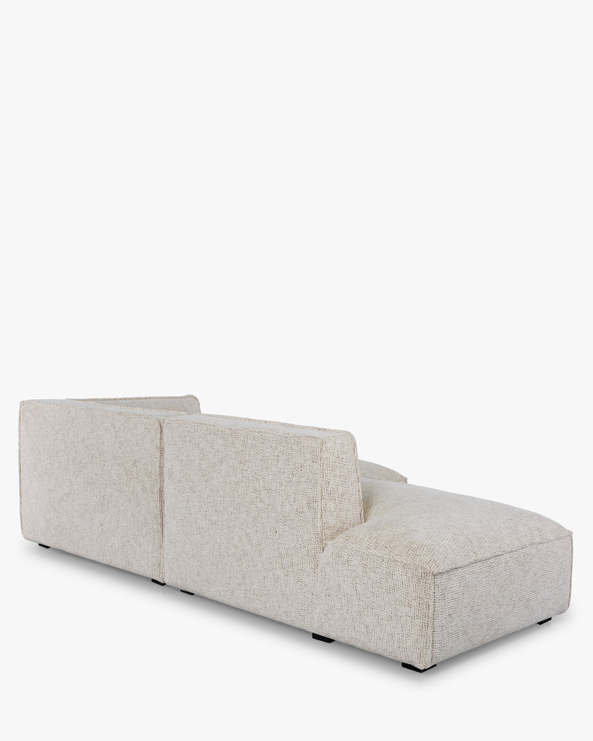 Canapé d'angle droit Auster - tweed beige moucheté - vue de dos