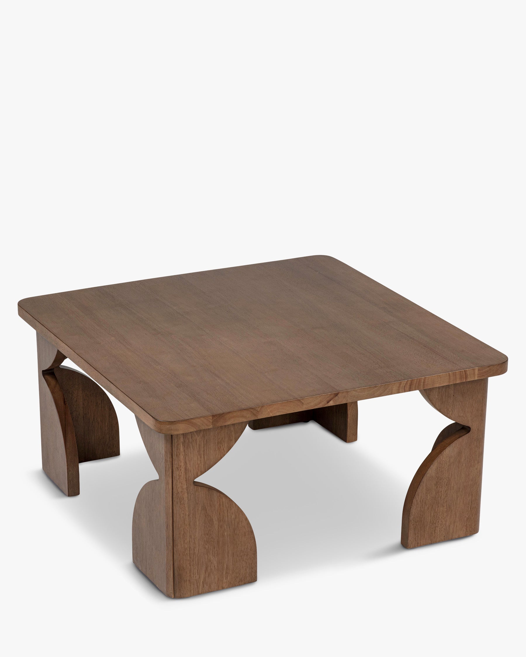 センターテーブル・ローテーブル FURNITURE HUNTER Valley wood low table Coffee table, Walnut-stained rubberwood - NV GALLERY - KAYLA – NV