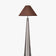 Lampadaire Khone - NV GALLERY - tissu marron et fer chromé effet brossé - vue de face