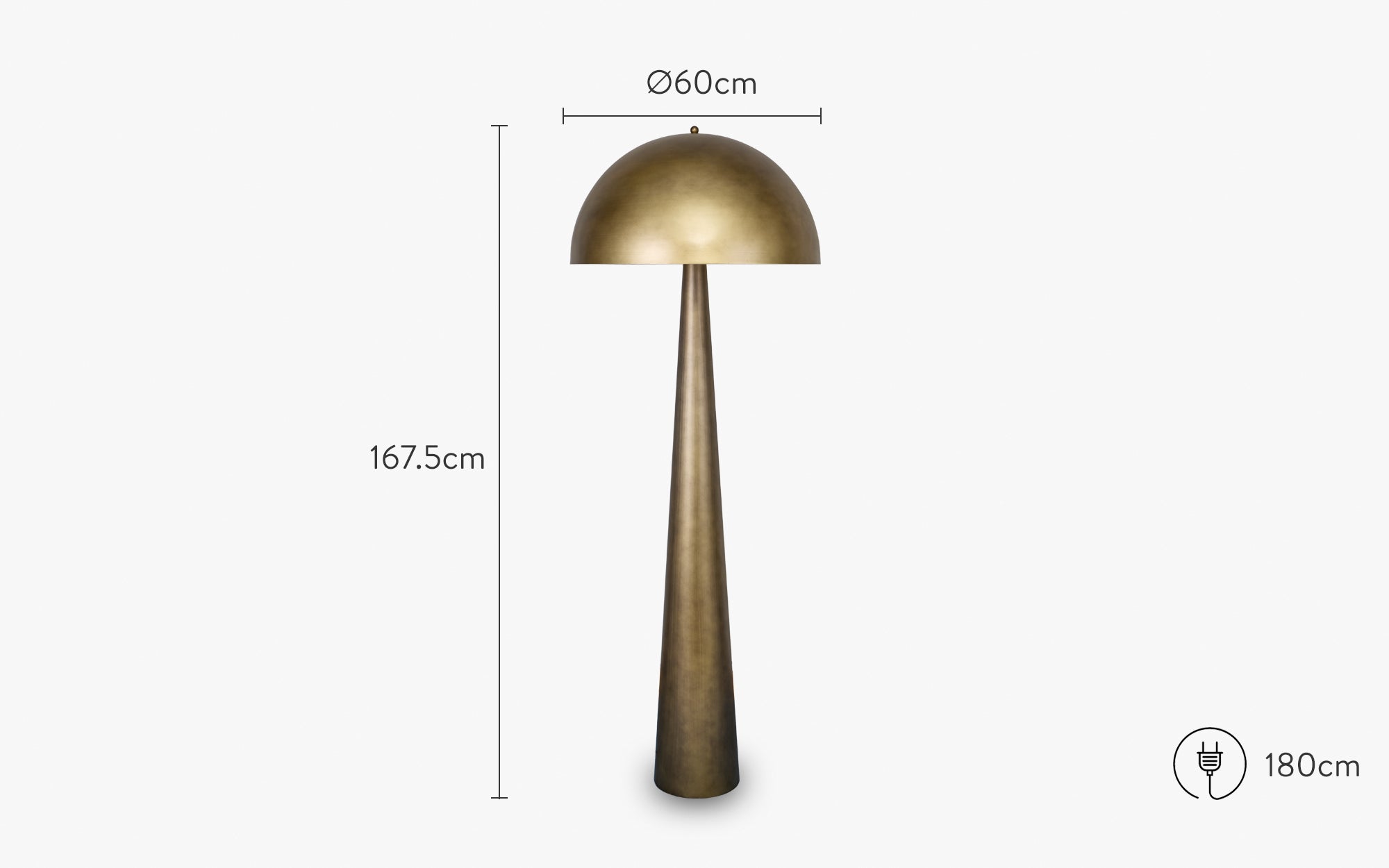 dimensions lampadaire olympia bronze - NV Gallery