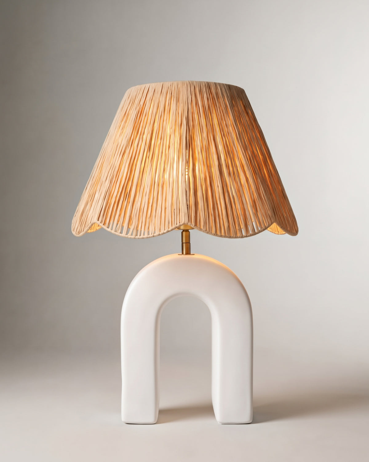 Tischlampe - Keramik 1 Raffia, H55 - NV GALLERY