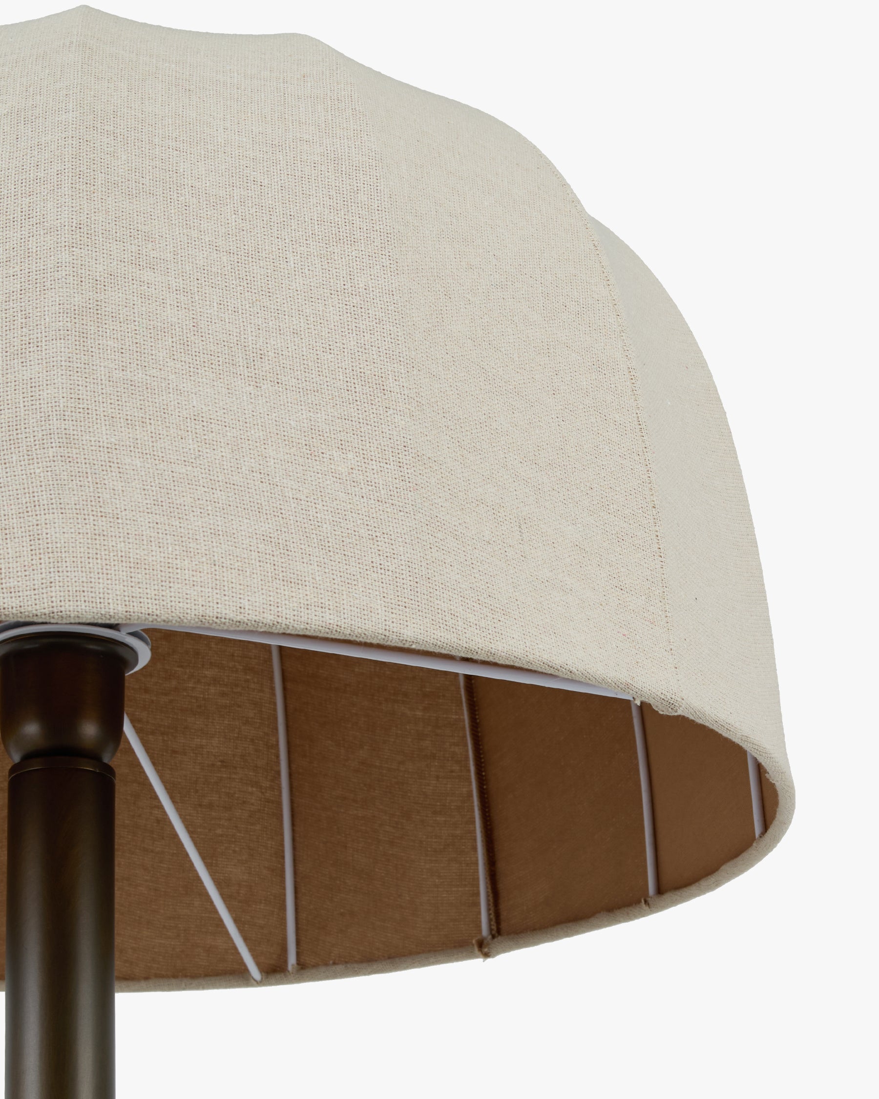 Floor lamp, Bronze & ivory linen - NV GALLERY - BRIGHTON – NV Gallery
