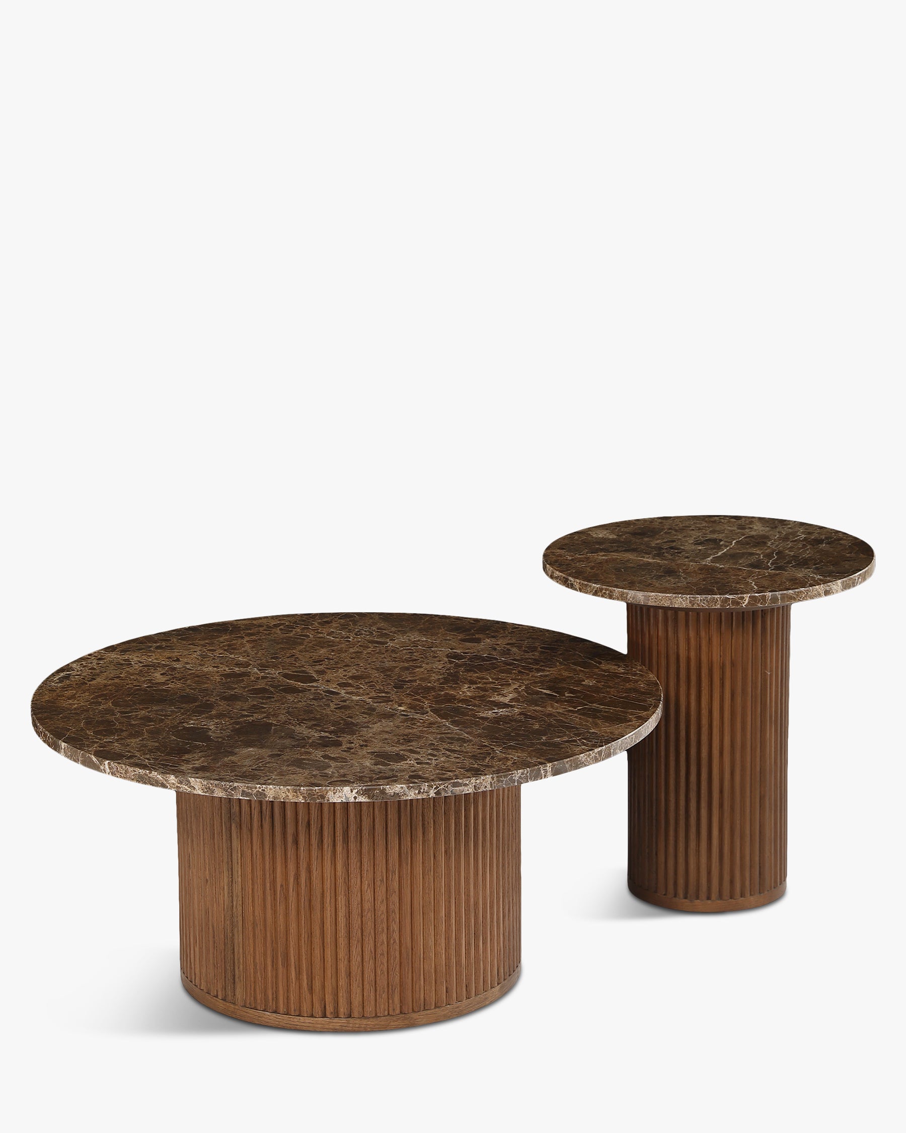 Table d'appoint Oviedo avec table basse Oviedo L - marbre dark emperador