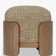 Pouf Elipse - NV GALLERY - tweed marron écorce et frêne teinté noyer - vue de face