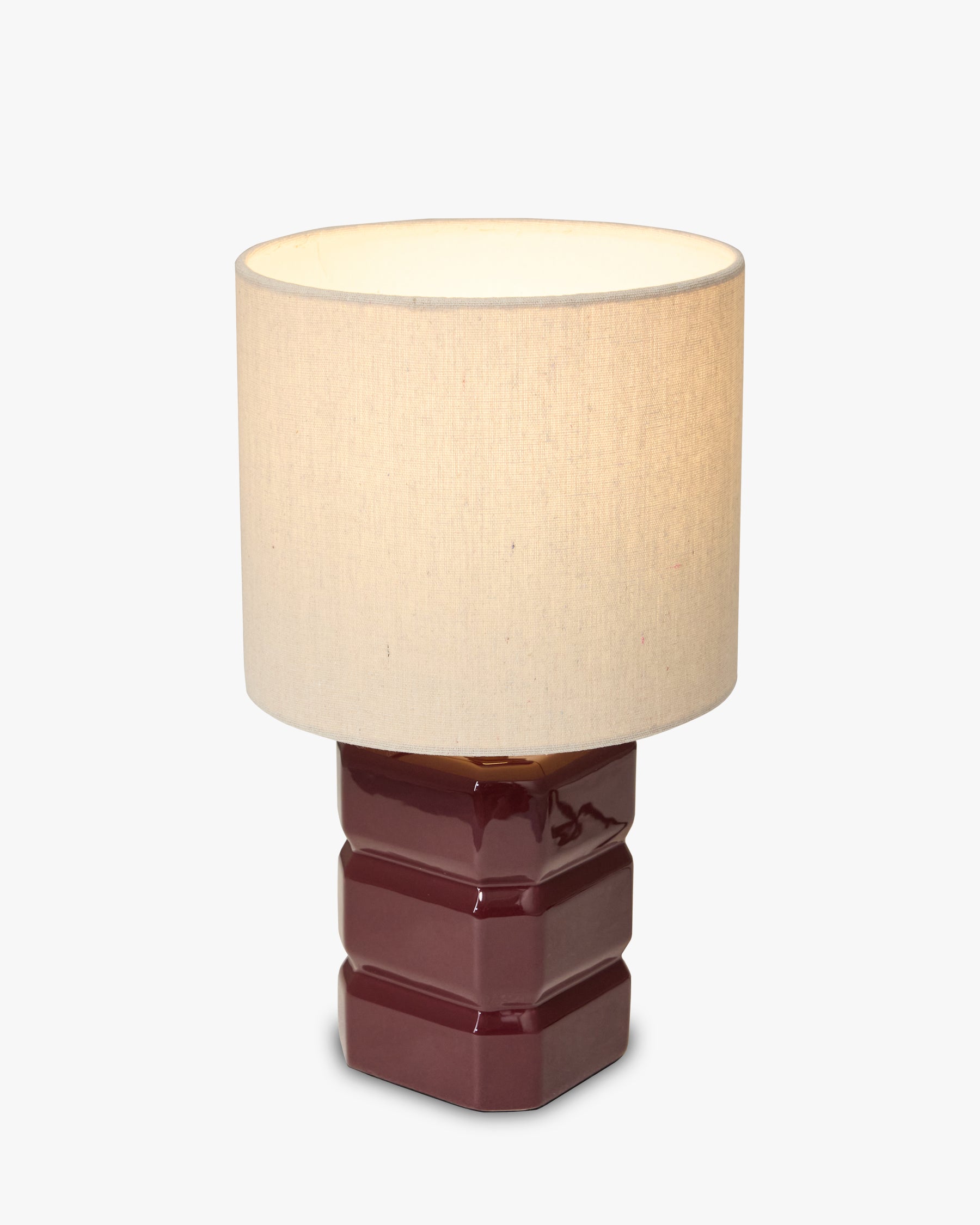 Lampe Anya - abat-jour allumé, lumière chaude