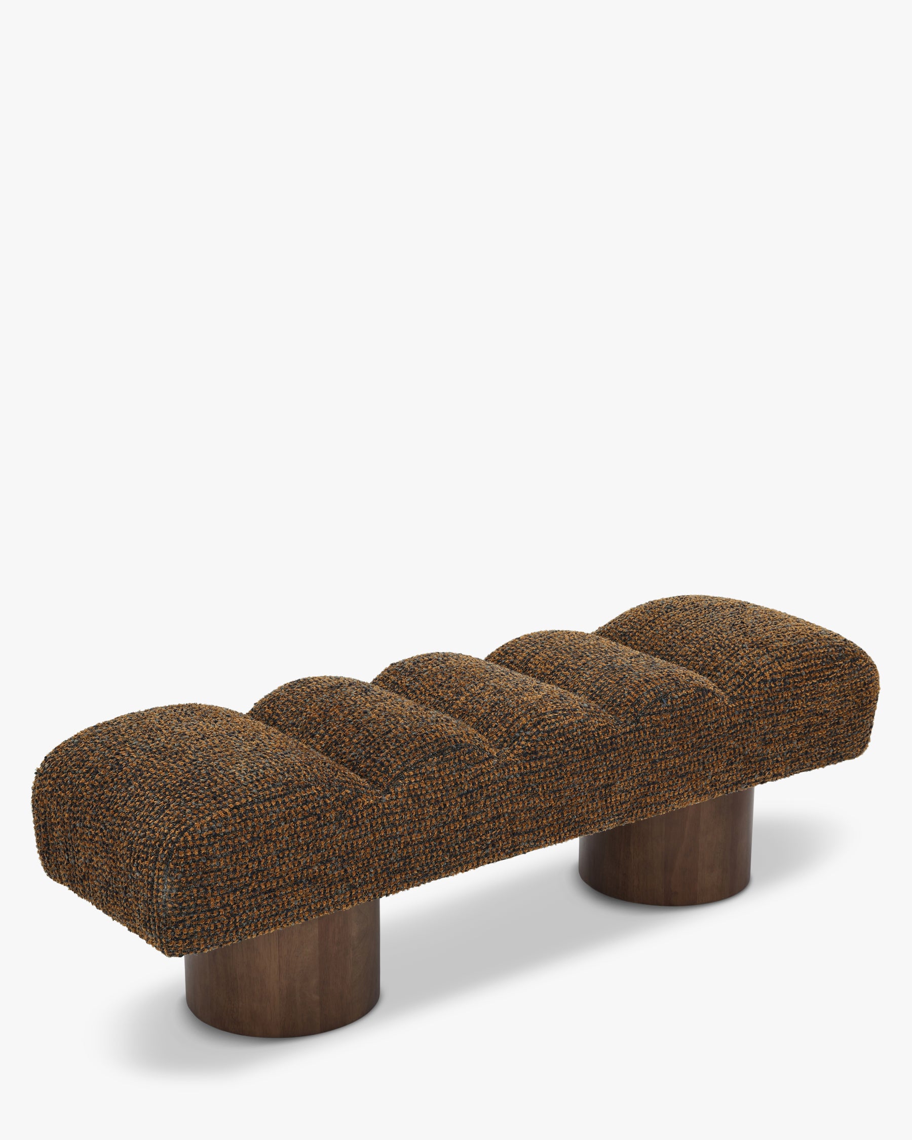 Bench, textured cognac tweed - NV GALLERY - NOVA – NV Gallery
